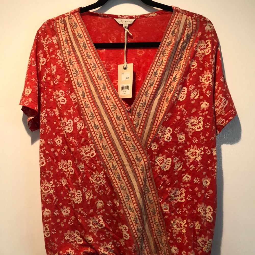 NWT Lucky Brand Wrap Top